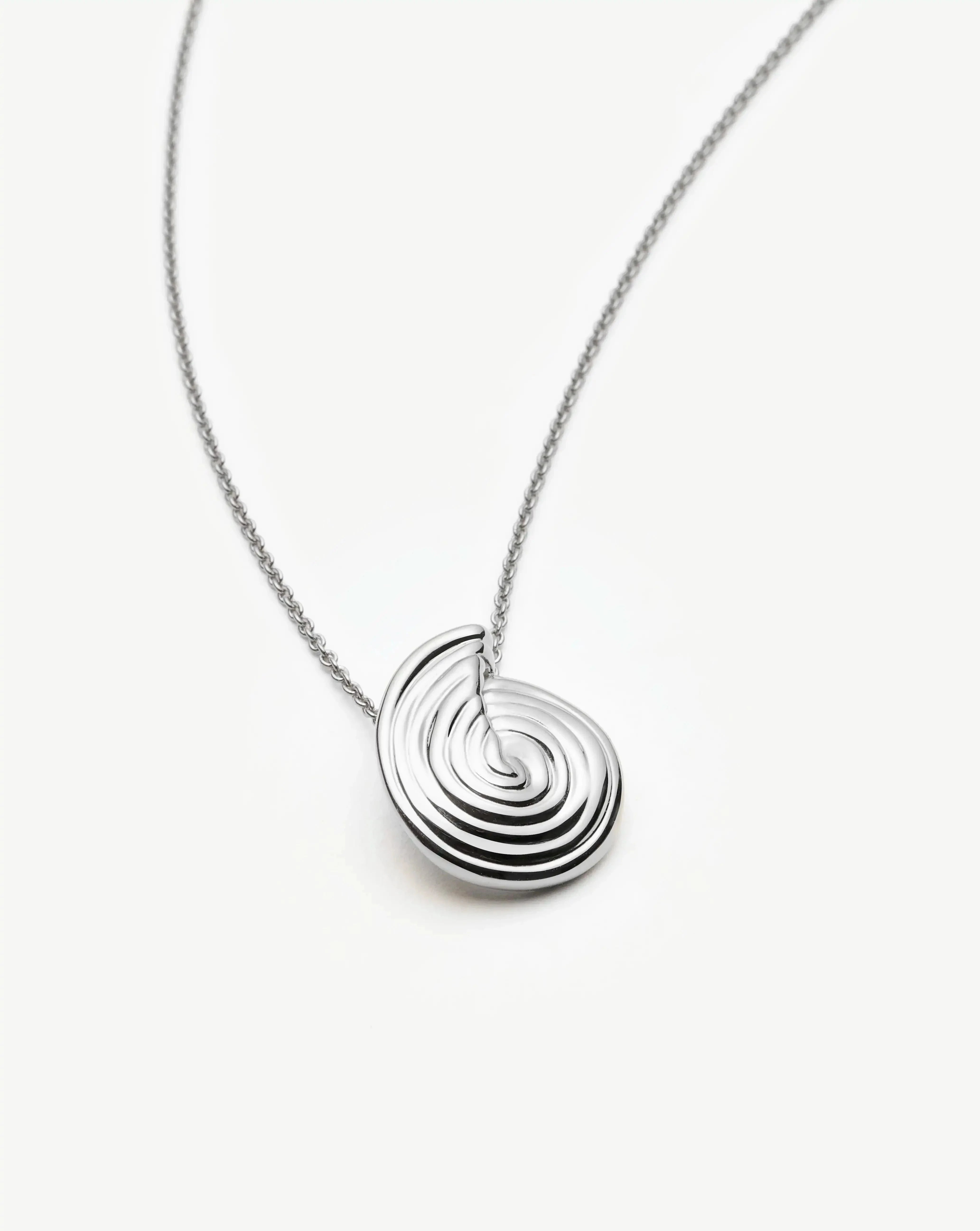 Elegant Spiral Mini Pendant Necklace - Silver Plated Jewelry for Women | Perfect for Everyday Wear, Date Nights & Gifts
