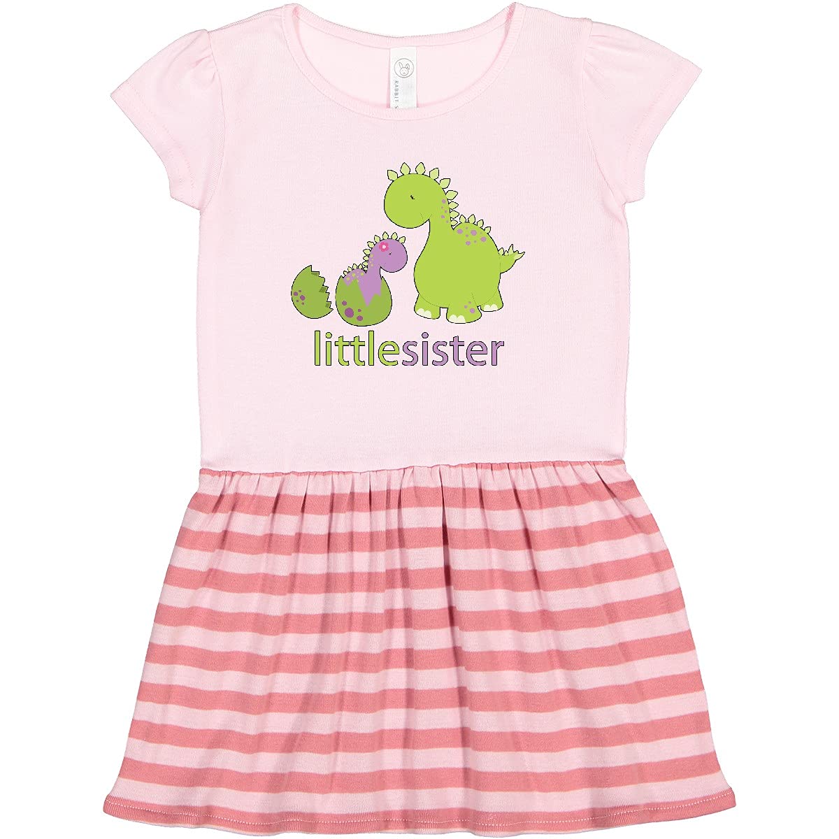 Inktastic Little Sister Purple Toddler Dress - Cute & Comfortable Outfit for Baby Girls | Perfect for Birthday Parties, Family Photos & Special Occasions