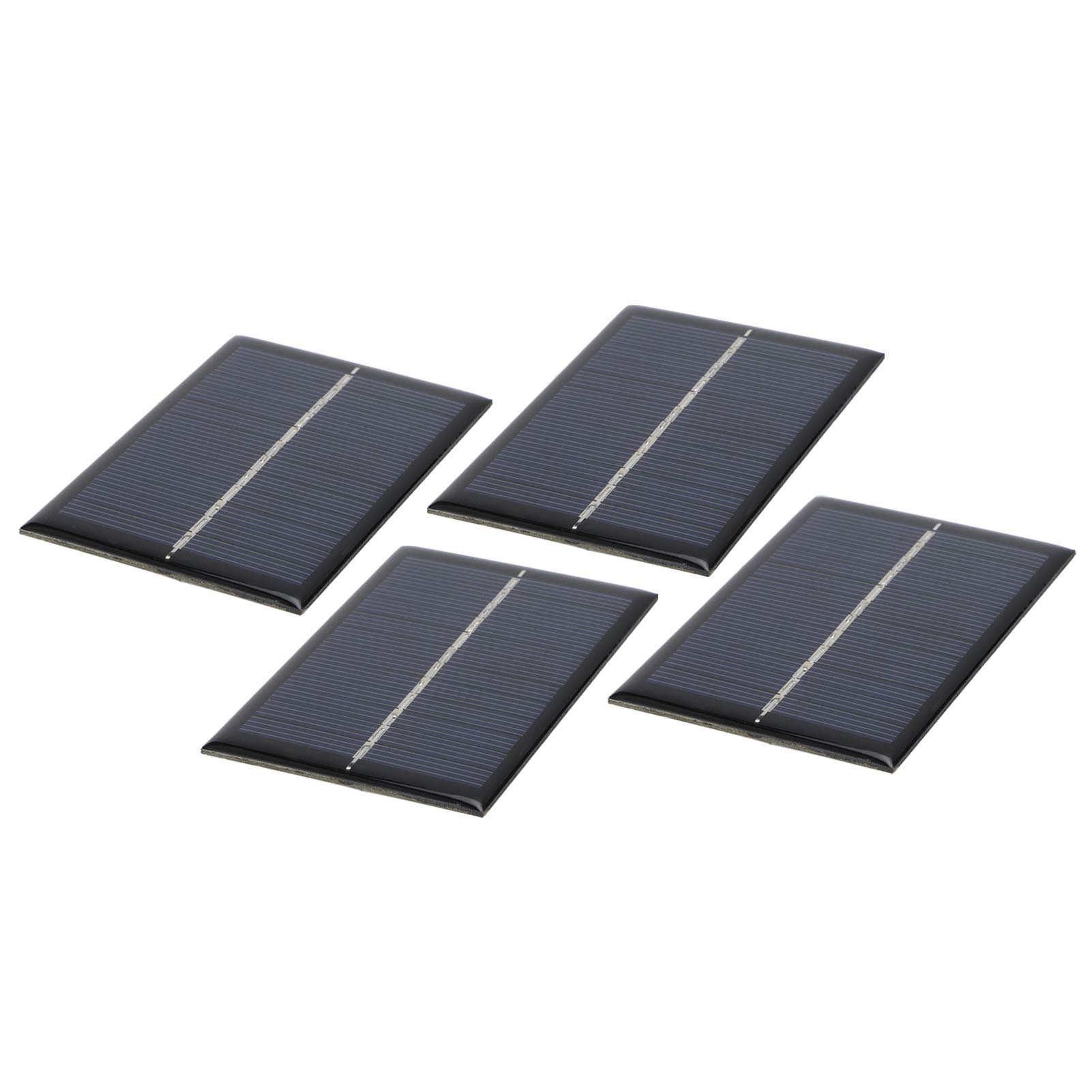 Jeanoko 4PCS 0.6W 6V Polycrystalline Solar Panel Module - Waterproof Epoxy Solar Cells for DIY Solar Toys, Garden Lights, Battery Chargers & Small Electronics (Ideal for Outdoor & Home Projects)