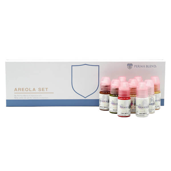 Perma Blend Areola Set - Professional Tattoo Pigment Kit for Areola Restoration & Nipple Tattooing - Perfect for Medical Tattoo Artists & Breast Cancer Survivors