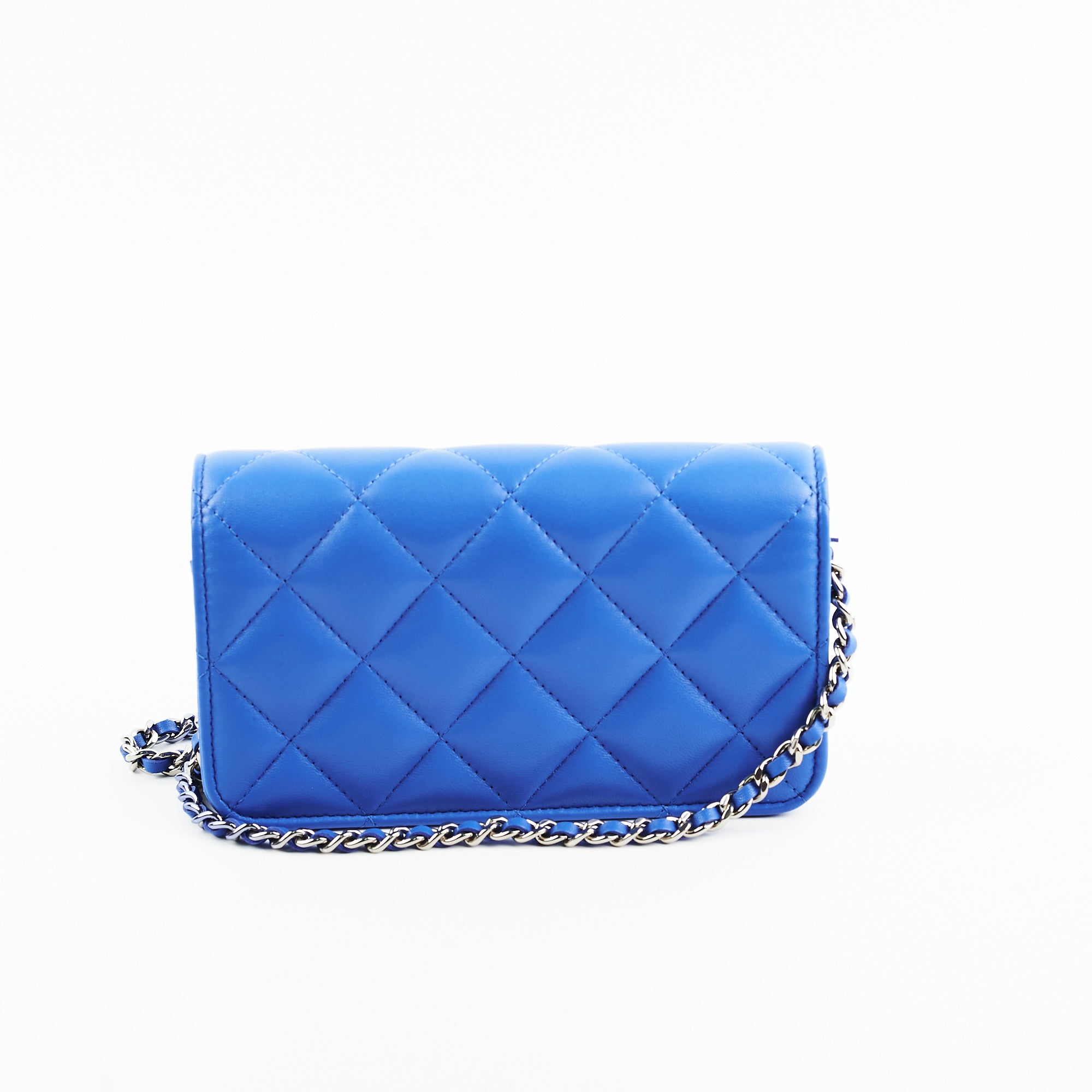 Chanel Mini Seasonal Flap Bag in Lambskin Leather - Elegant Blue Crossbody Bag for Women | Perfect for Date Night, Parties & Special Occasions