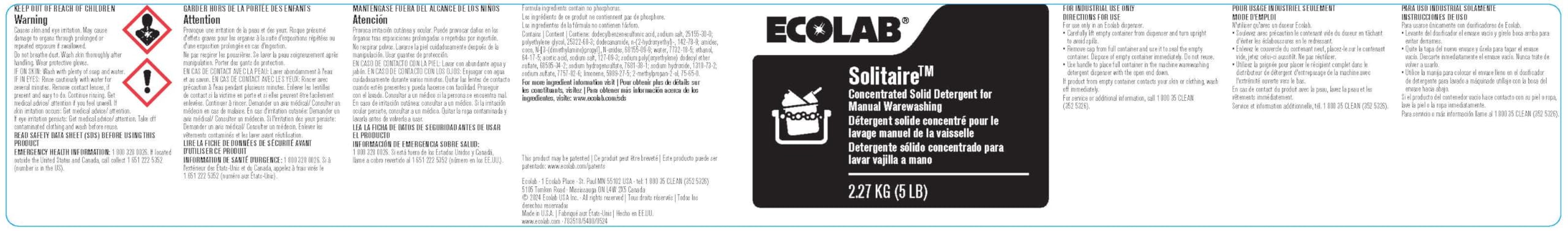 Solitaire™ Pot & Pan Detergent - Heavy Duty Degreaser for Stubborn Grease & Burnt-On Food - Safe for All Cookware - Perfect for Kitchen, Restaurant & Commercial Use