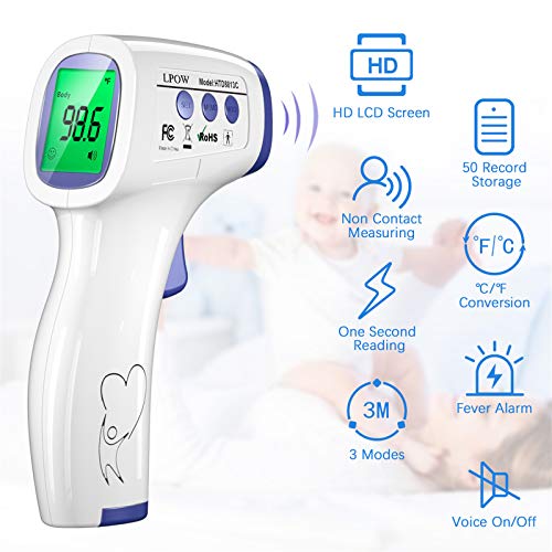 Non-Contact Infrared Baby Thermometer for Fever - Accurate Digital Forehead Thermometer for Kids & Adults - Perfect for Home, Nursery & Travel Use
