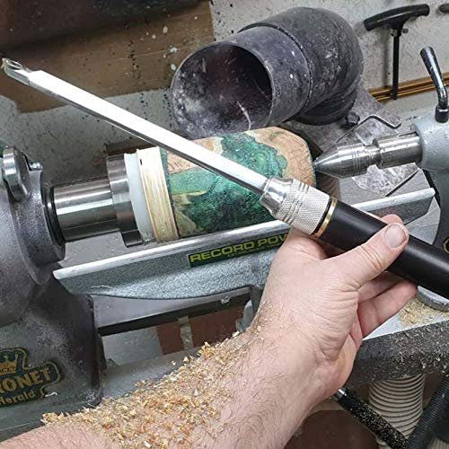 NAGU Shark Pro 3-Piece Carbide Wood Turning Tool Set with Quick Change Handle - Perfect for Woodturning, Lathe Projects & DIY Woodworking