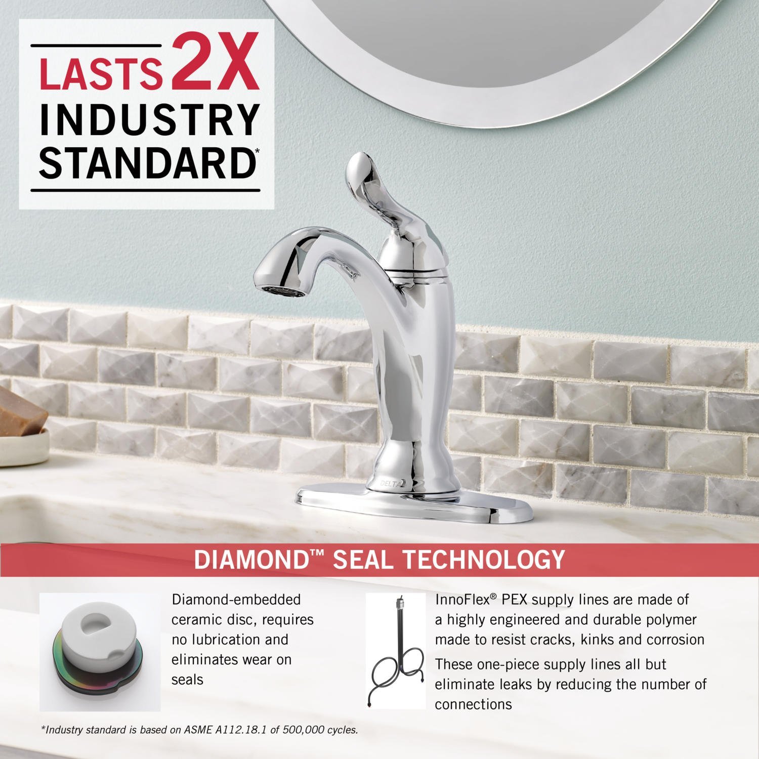 Linden Single Hole Single Handle Bathroom Faucet - Modern Waterfall Design for Sink Vanity, Perfect for Home & Hotel Bathroom Renovation