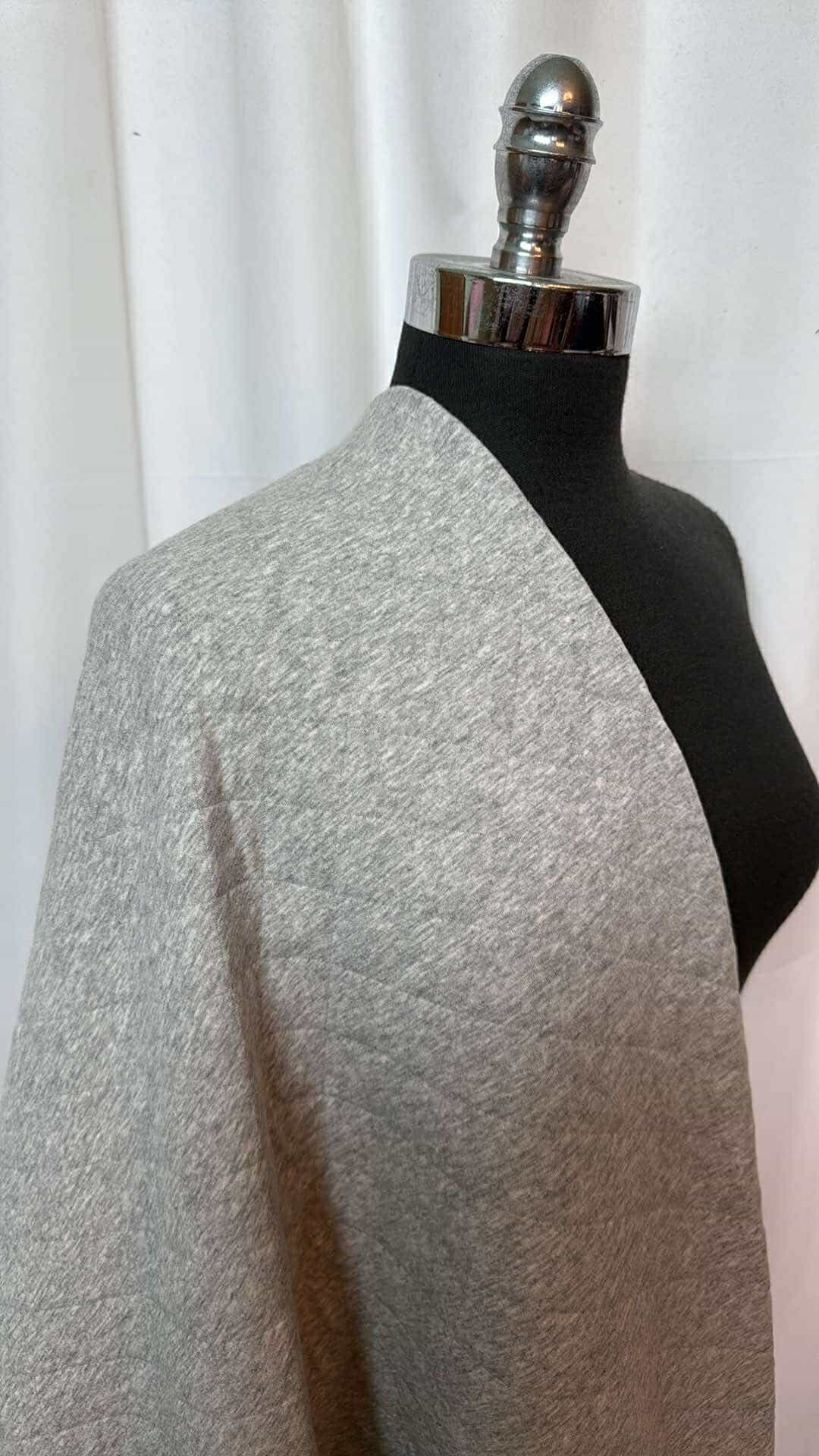 2 Face Quilted Grey Fabric - 2 Yard Cut for DIY Quilting, Sewing Projects & Home Decor | Premium Quality Cotton Material for Blankets, Clothing & Crafting