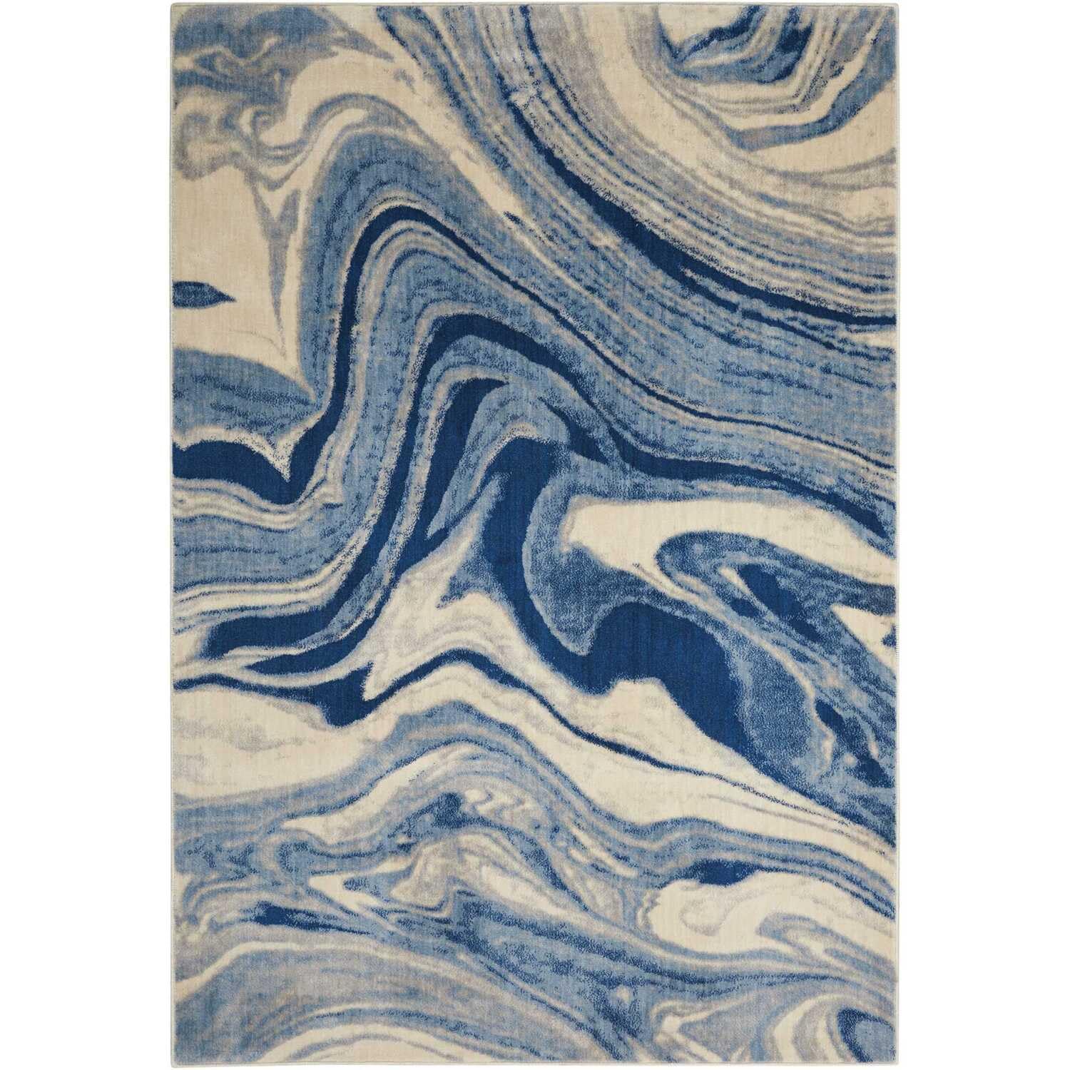 Nourison Somerset Abstract Light Blue 7'9