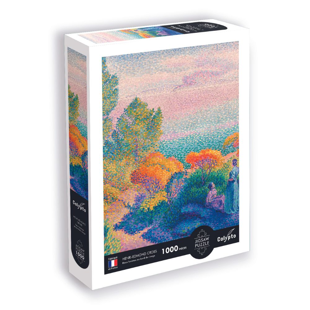 Calypto 1000 Piece Jigsaw Puzzle - Two Women by the Shore Artwork - Challenging Adult Puzzle for Home Decor & Relaxation