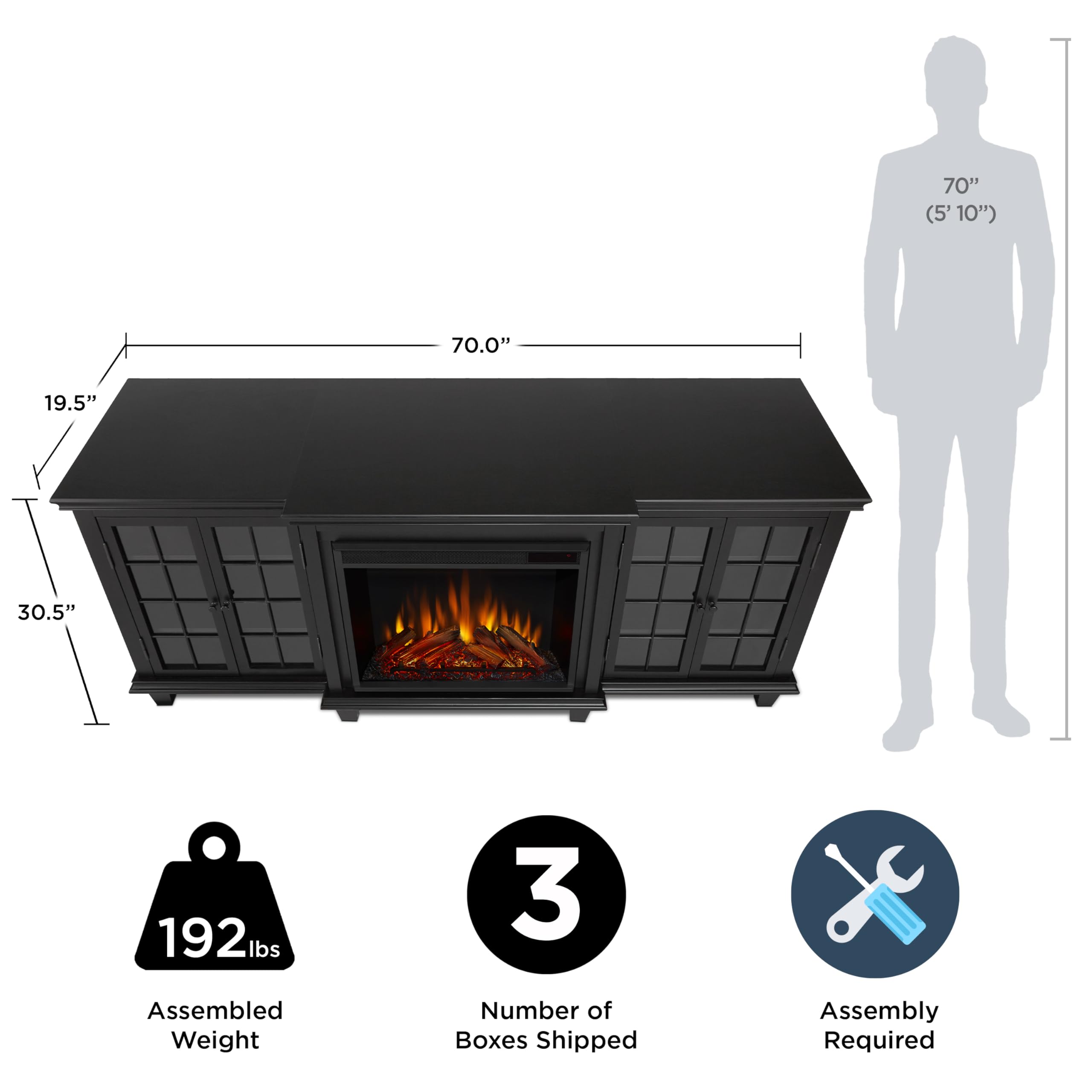 Real Flame Marlowe 70