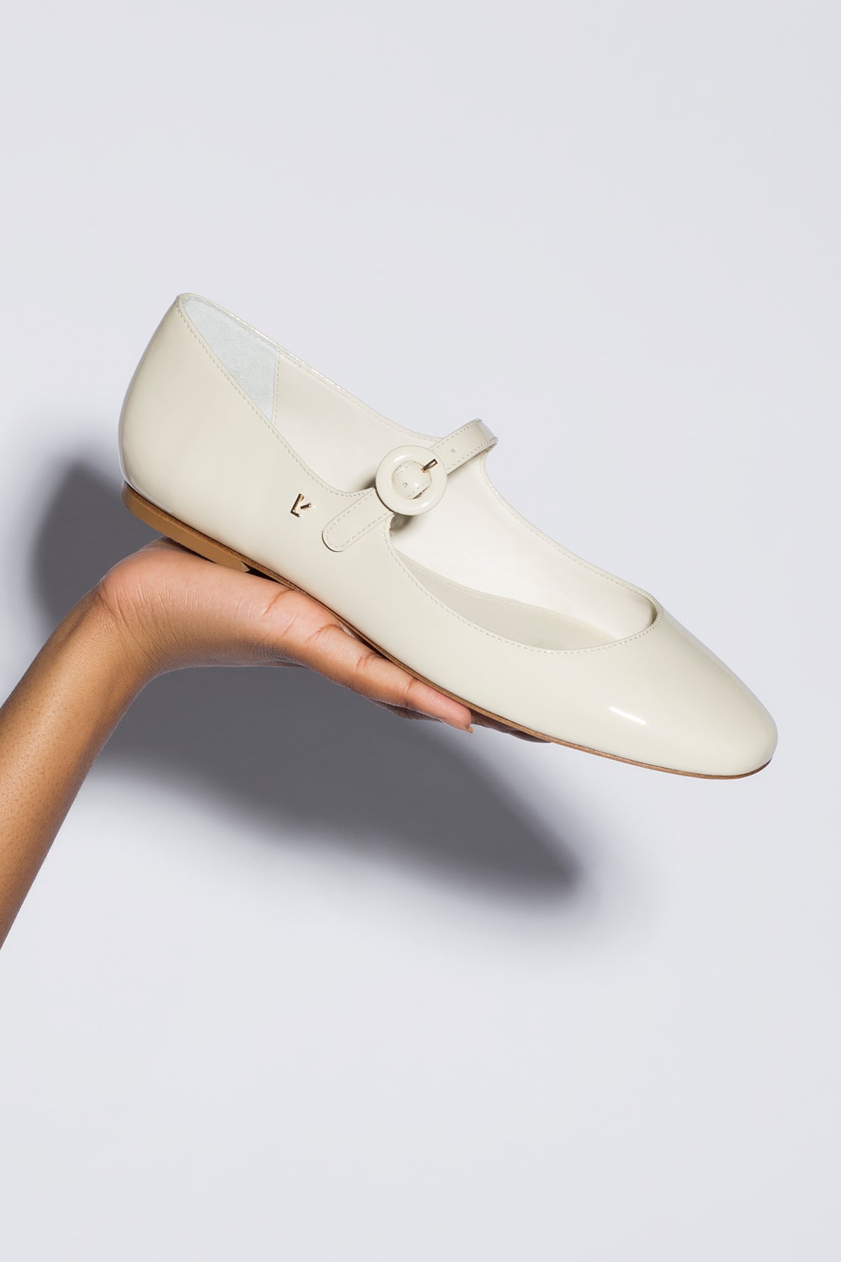 Blair Women's Ivory Patent Leather Ballet Flats - Comfortable & Stylish Shoes for Work, Office, and Casual Wear