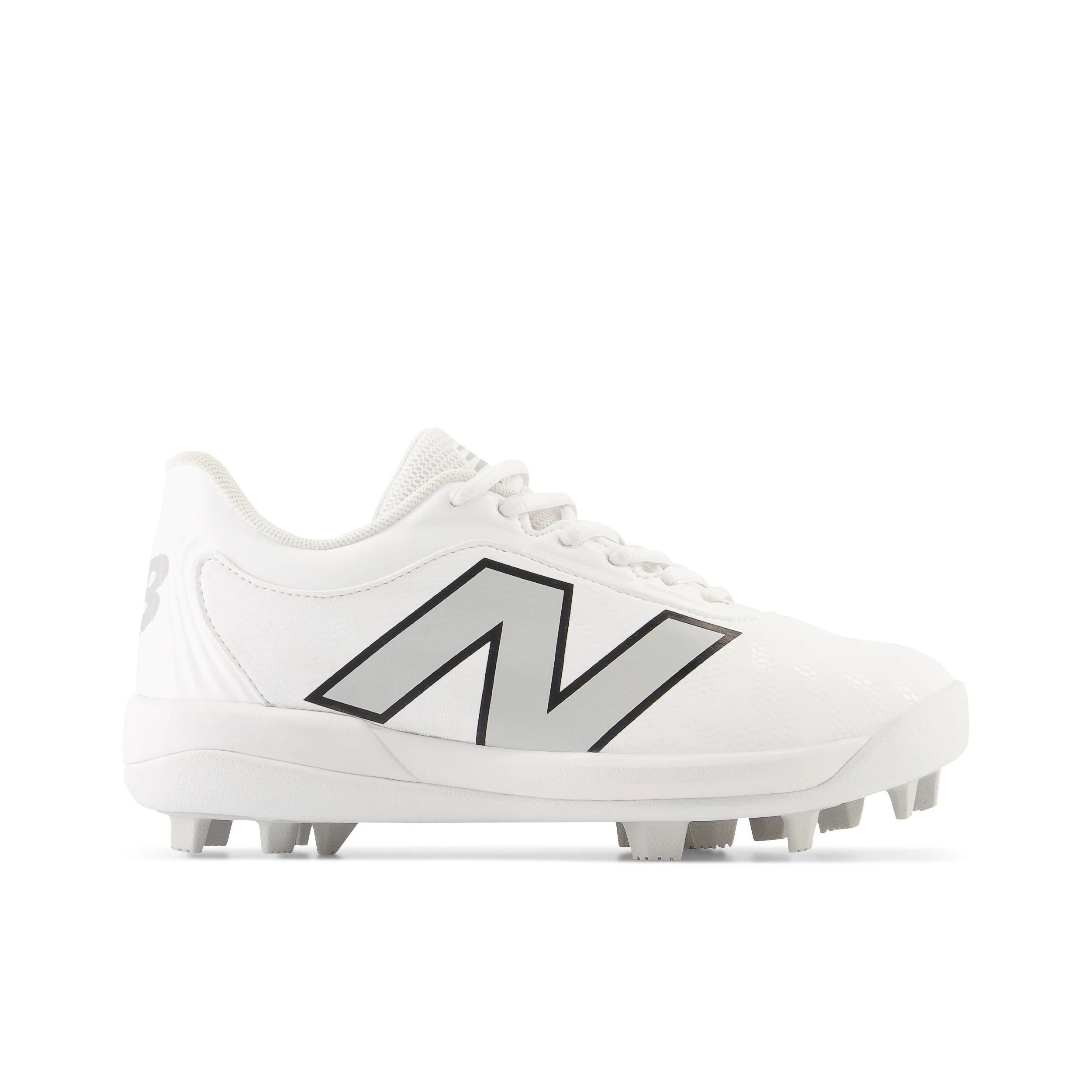New Balance 4040v7 White Youth Baseball Cleats - Lightweight Molded Cleats for Kids & Youth Baseball Players - Perfect for Little League, Training & Games