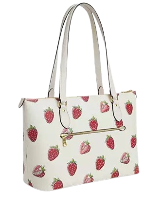 Coach Strawberry Print Gallery Tote Bag - Stylish & Spacious Handbag for Women, Perfect for Work, Travel & Everyday Use