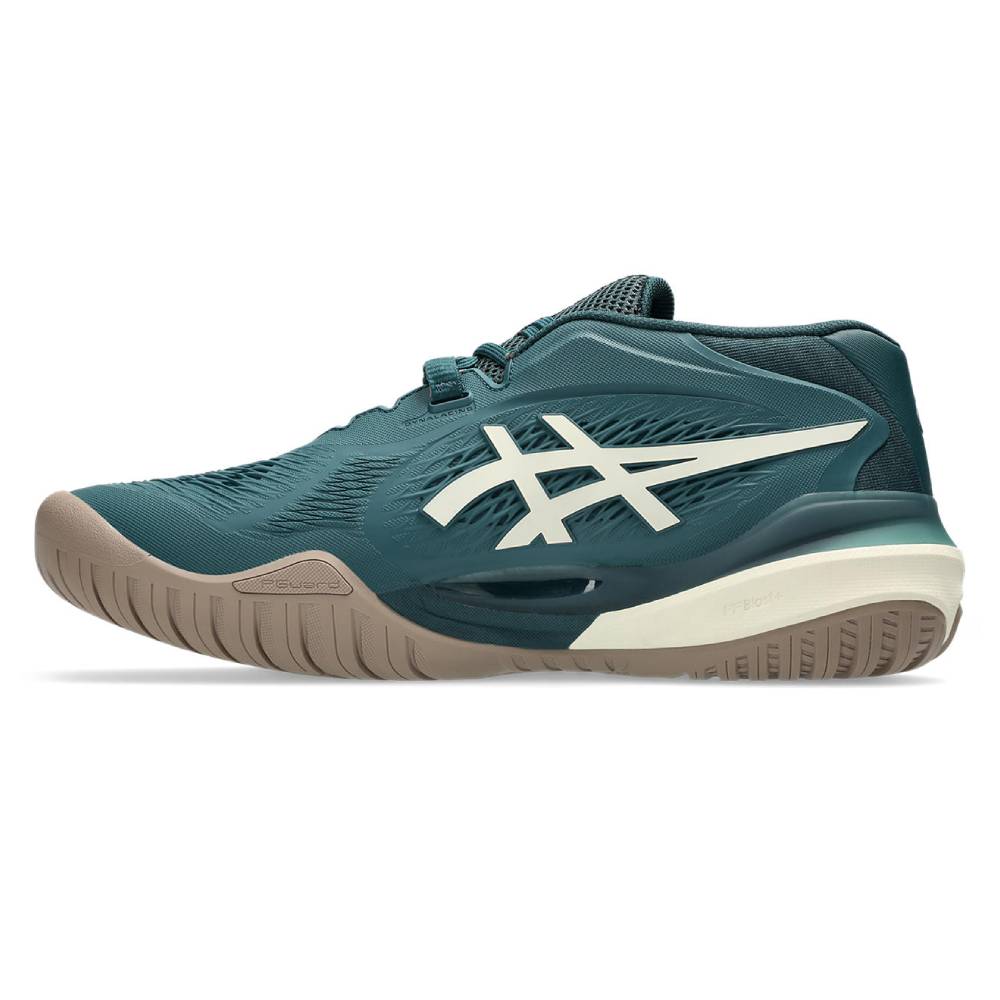 ASICS Gel Resolution X Men's Tennis Shoes - Lightweight Performance Court Shoes for Hard Courts (Saxon Green/Birch) | Ideal for Competitive Tennis Matches & Training Sessions