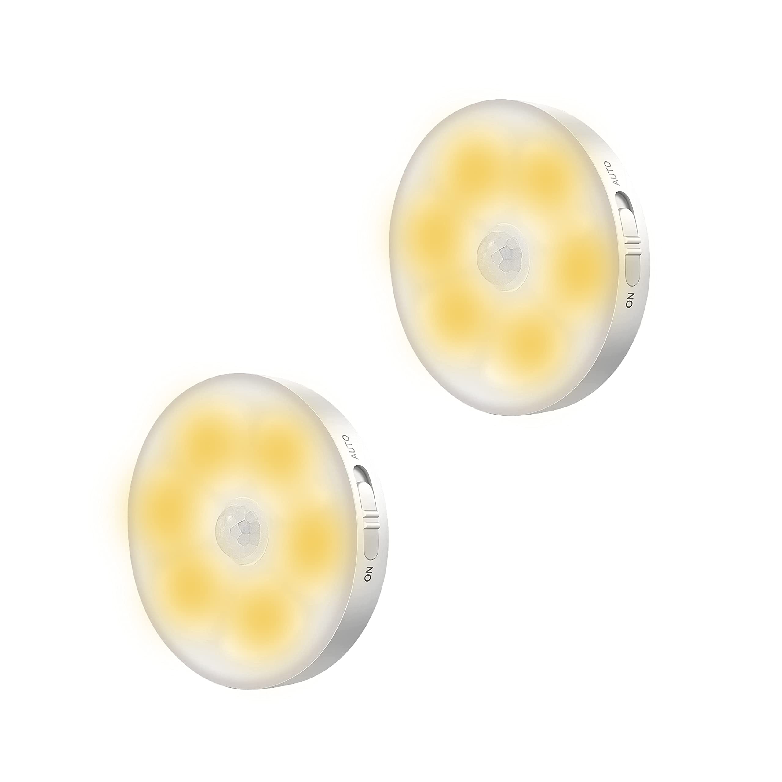 Smart Rechargeable Motion Sensor Night Light - Wireless LED Push Lights for Closet, Under Cabinet & Bathroom | Battery Operated Motion-Activated LED Light Strip for Stairs, Hallways & Bedrooms