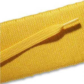 Premium Gold Athletic Shoelaces - Fashion Flat Laces with Custom Length & Metal Tips (1 Pair) - Perfect for Running Shoes, Sneakers & Casual Wear