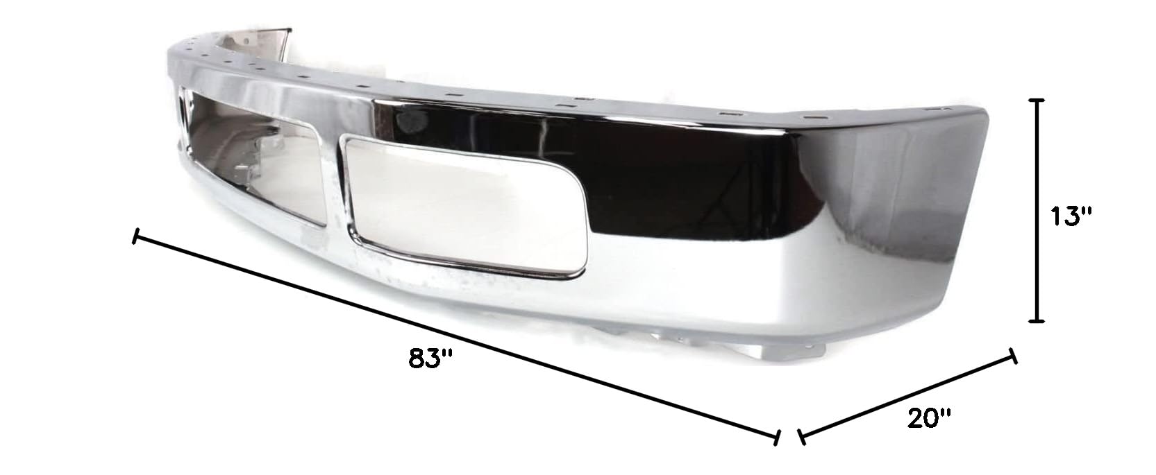 Chrome Steel Front Bumper Replacement for 2008-2010 Ford F-250 SD & F-350 SD Trucks - Heavy Duty FO1002406 - Off-Road Protection & Truck Customization