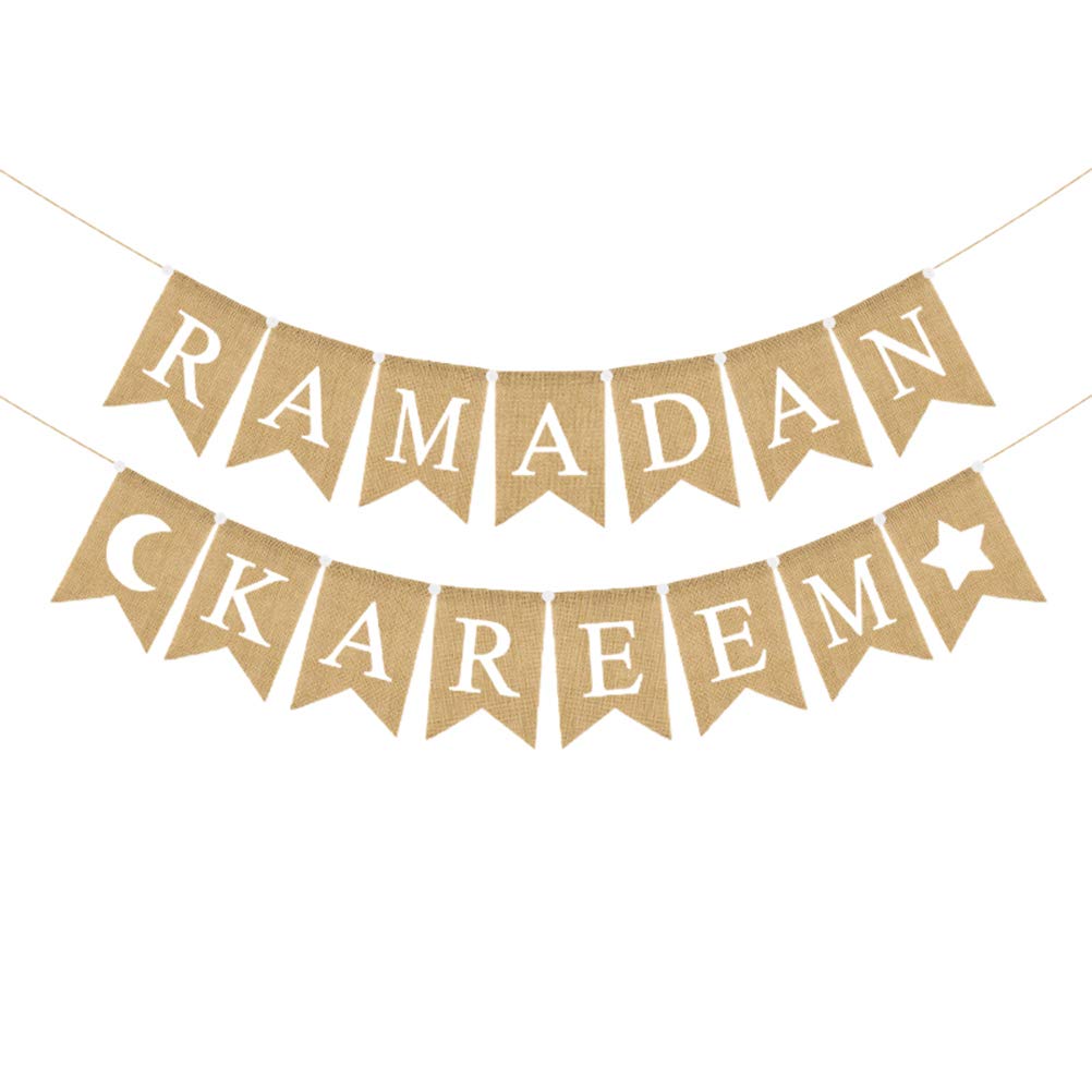 Ramadan Kareem Swallowtail Hanging Banners - Islamic Ramadan Festival Decorations for Home, Wall & Room - Perfect for Eid Celebrations, Mosque Decor & Holiday Party Decorating