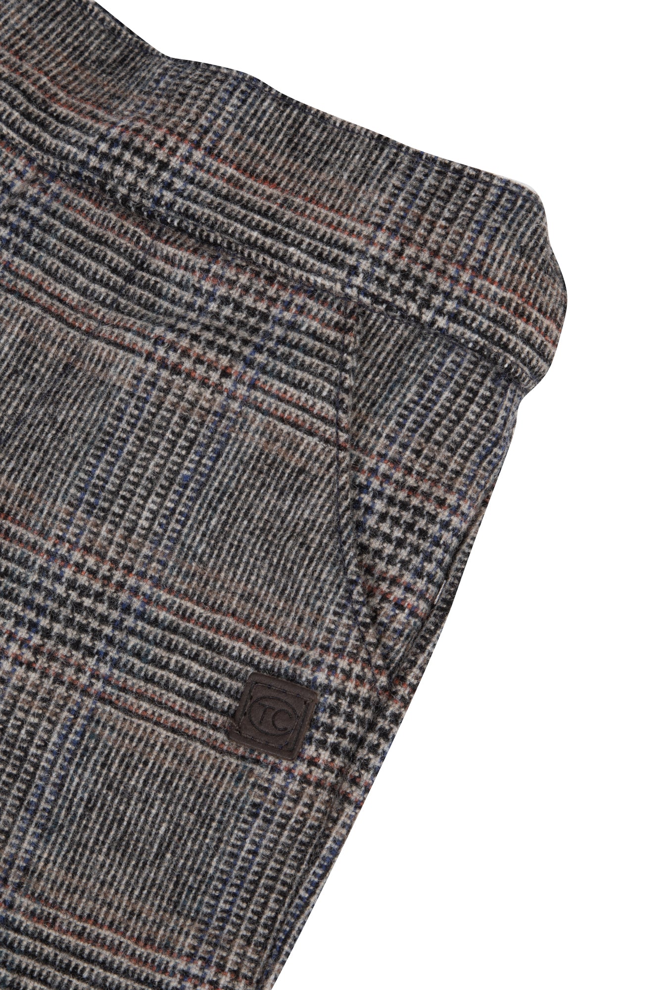 Tartine Et Chocolat Women's Houndstooth Print Orange Pants - Stylish Casual Trousers for Work, Office & Everyday Wear
