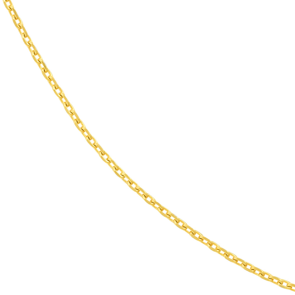 14K Gold Diamond Cut Cable Chain Necklace - 20 Inch Dainty & Elegant Jewelry for Women - Perfect for Everyday Wear, Layering & Special Occasions
