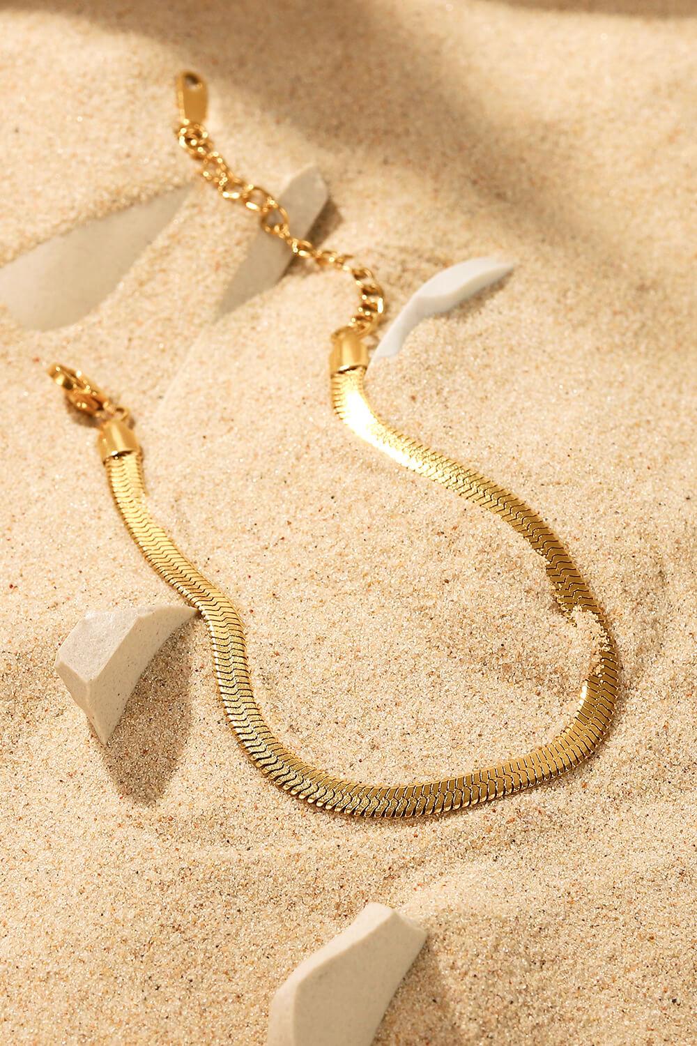 Stainless Steel Herringbone Chain Bracelet for Women & Men - Elegant Jewelry Gift for Everyday Wear, Parties & Special Occasions