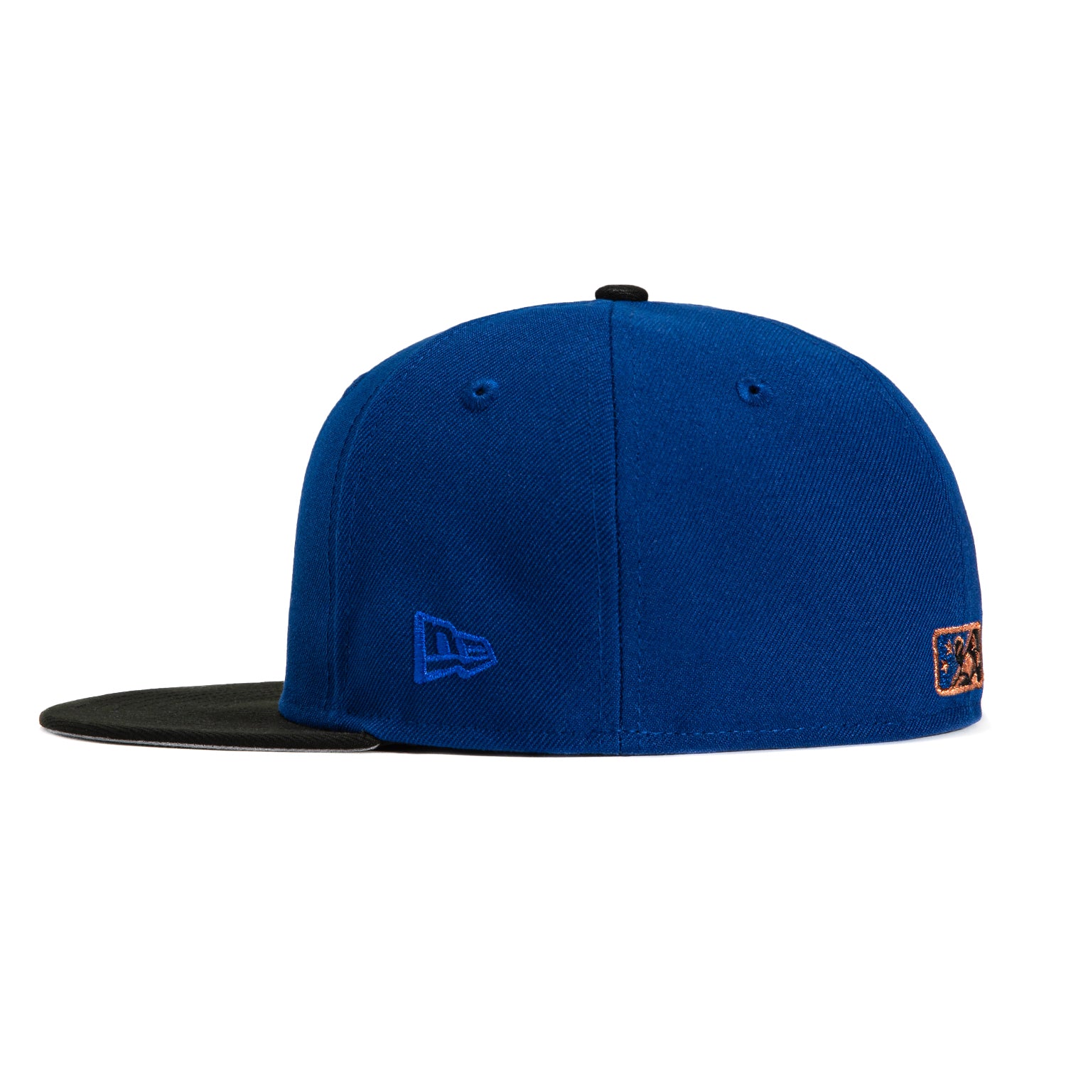 New Era 59Fifty Rancho Cucamonga Quakes 2015 California League Champions Patch Hat - Royal & Black - Official Baseball Cap for Sports Fans & Collectors