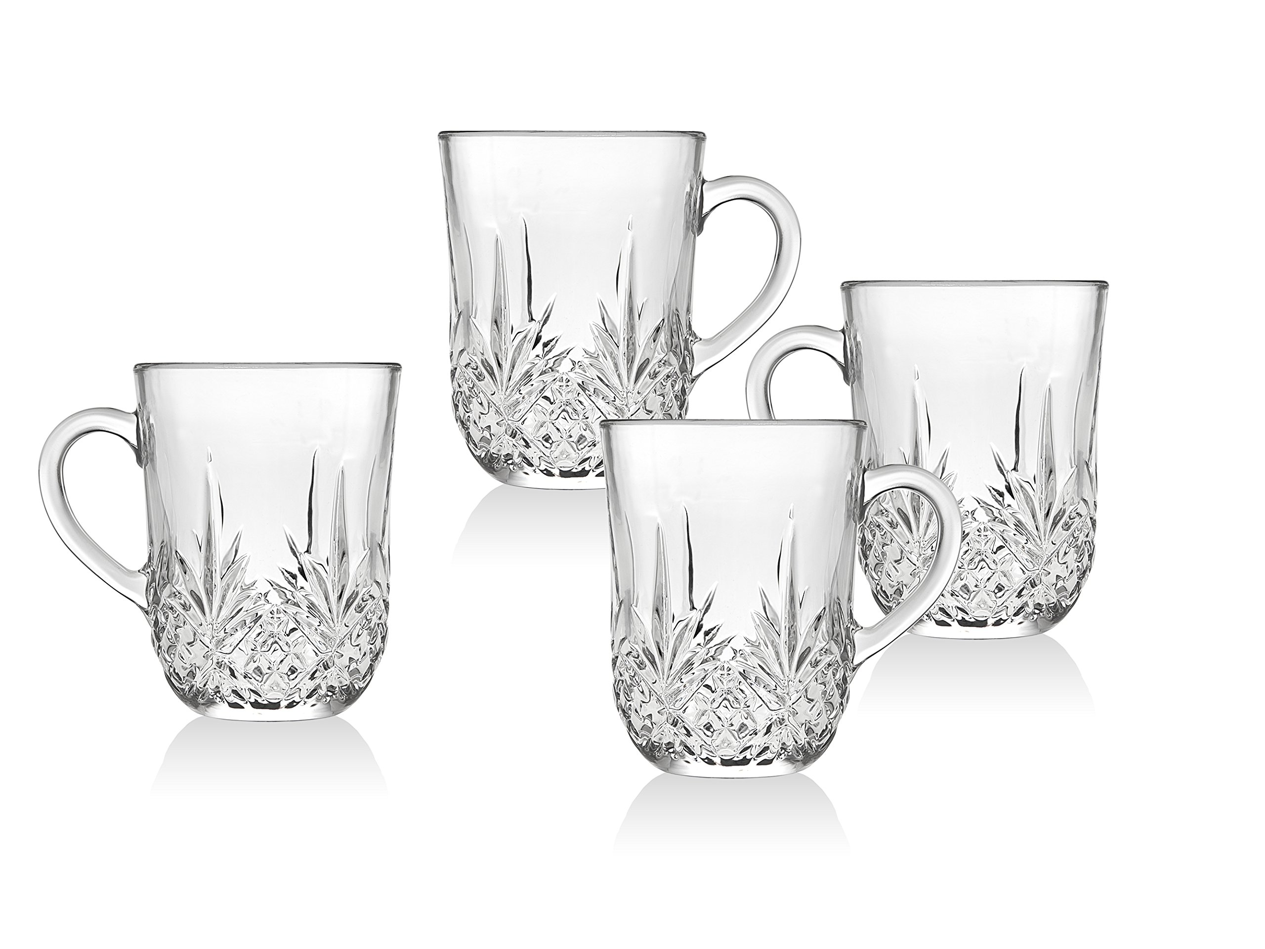 Godinger Dublin 16-Piece Dinnerware Set - Elegant Porcelain Plates, Bowls & Mugs for Formal Dining - Perfect for Holiday Entertaining & Family Gatherings