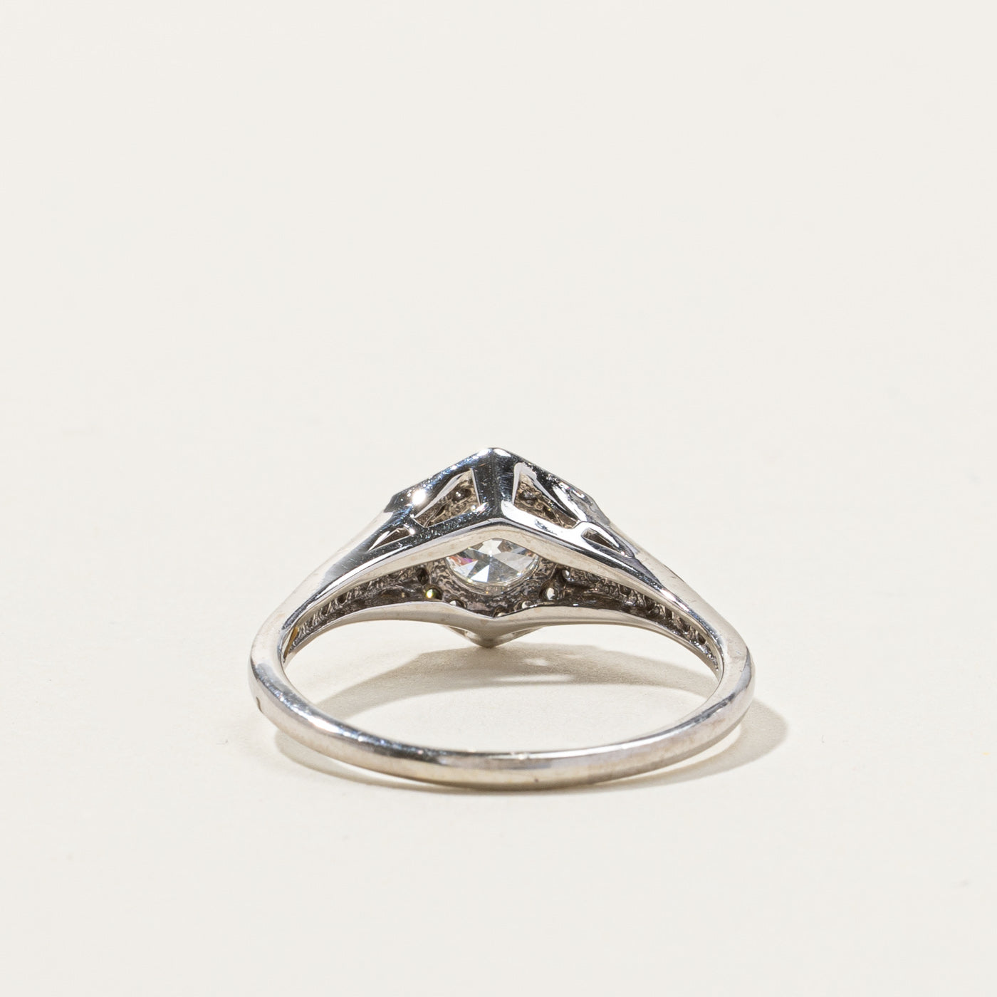 GIA Certified 0.72ct VS1 Halo Diamond Engagement Ring with 0.28ctw Side Stones - Size 8.75 | Perfect Proposal Gift for Her | Wedding, Anniversary & Special Occasions