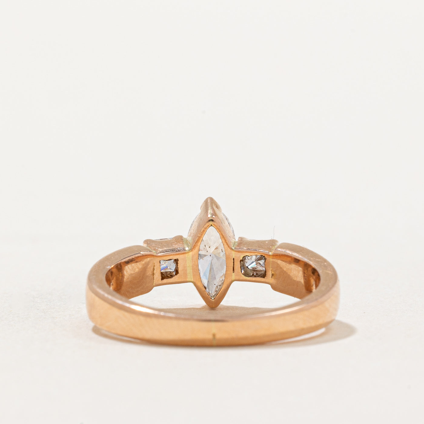 1.04ctw Marquise Cut Diamond Two Tone Gold Wedding Ring Set - Size 6 | Elegant Bridal Jewelry for Engagement & Anniversary Gifts