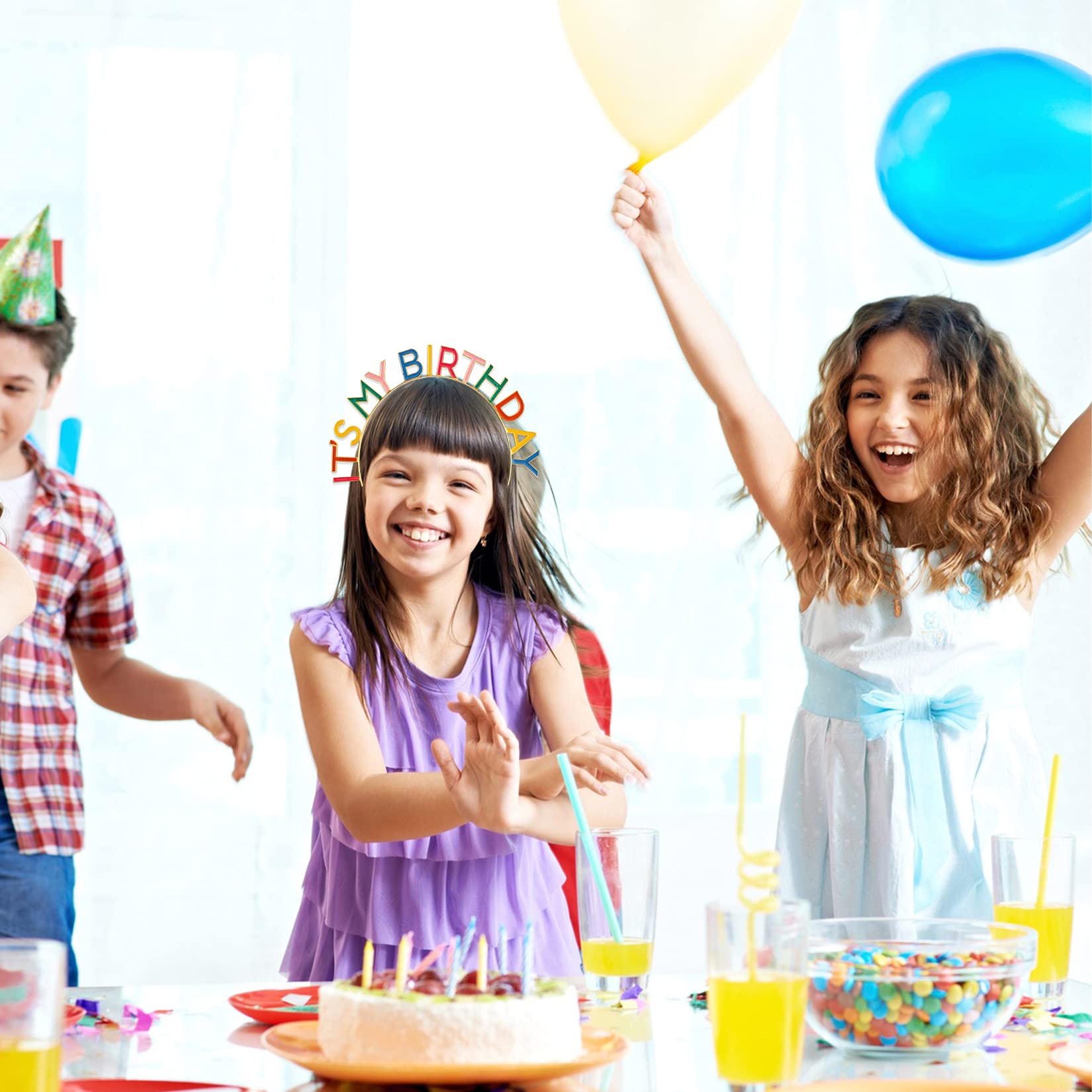 Happy Birthday Crown - Rainbow 'It's My Birthday' Alloy Headband for Women & Girls | Birthday Party Accessories, Gift & Decorations | Perfect for Birthday Celebrations, Bachelorette Parties & Festive Events