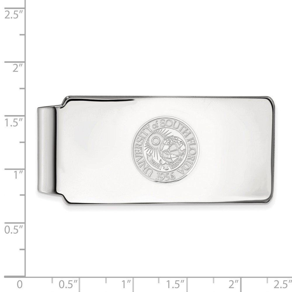 Premium Sterling Silver South Florida Money Clip - Elegant & Durable for Cash & Cards | Perfect for Gifts, Travel & Everyday Use