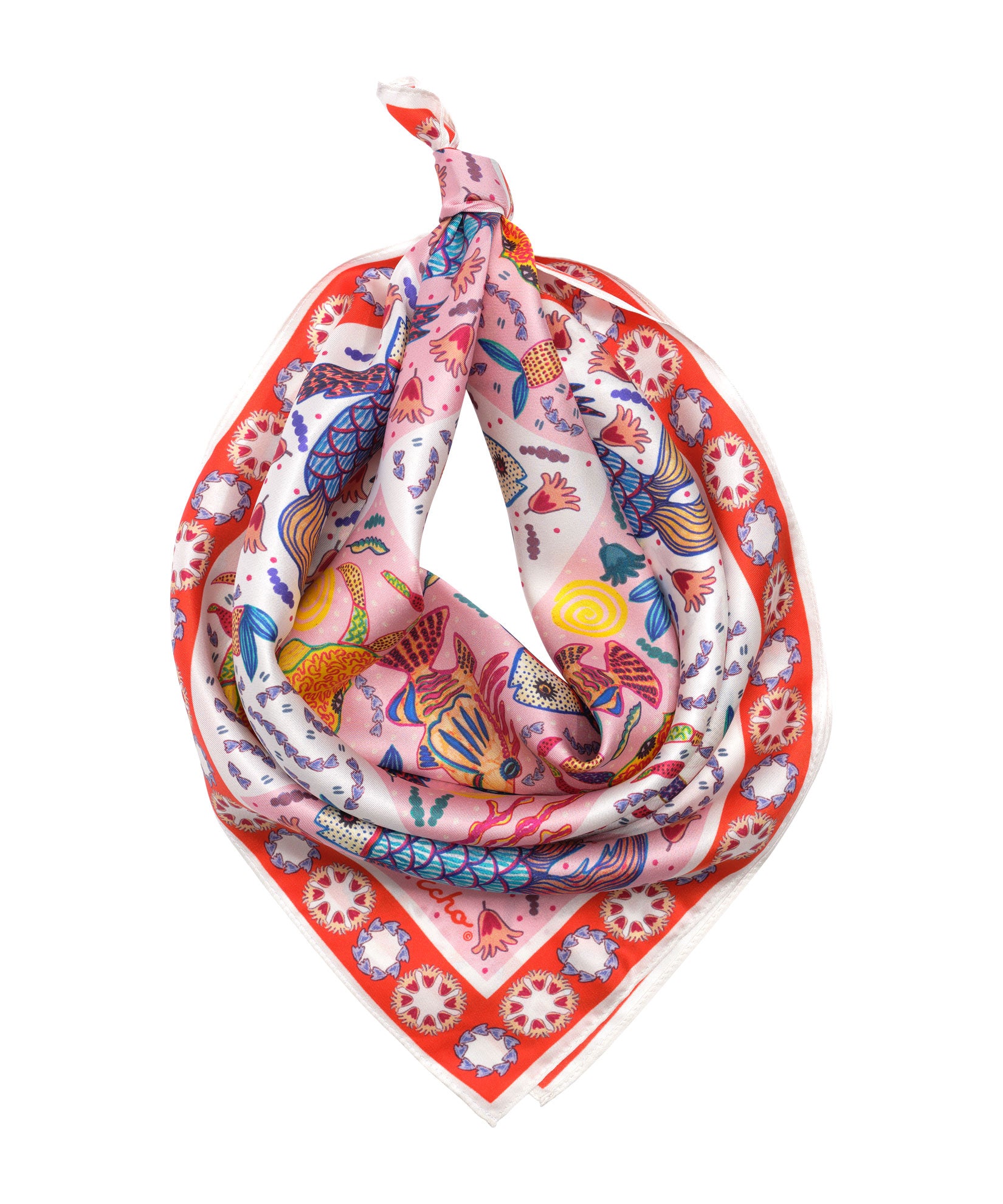 Stylish Crab Print Silk Bandana for Women & Men - Fashionable Head Scarf, Hair Accessory, Neck Wrap - Perfect for Outdoor Activities, Beach, Travel & Casual Wear
