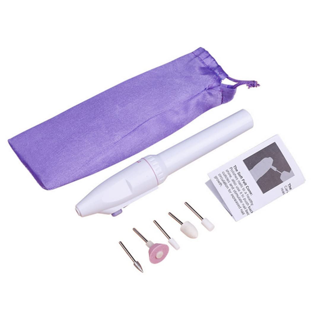 Professional Electric Nail Drill Kit - Cordless Manicure Pedicure Tool with 5 Attachments for Nail Polish Removal, Shaping & Grooming | Perfect for Home Salon, Nail Art & DIY Beauty Care