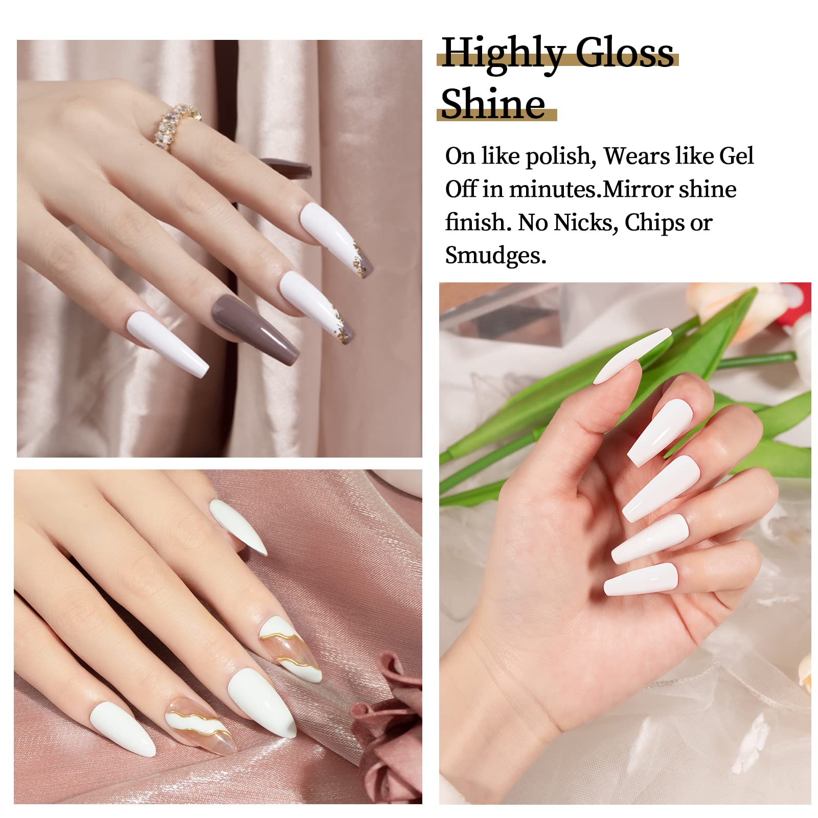 MAYCHAO 15ML Off White Gel Nail Polish - 1Pc Soak Off UV LED Nail Gel for Manicure & Nail Art | Pure White Salon-Quality DIY Nail Polish (0.5 OZ) - Perfect for Home Use, Professional Nail Salons & Gift Giving