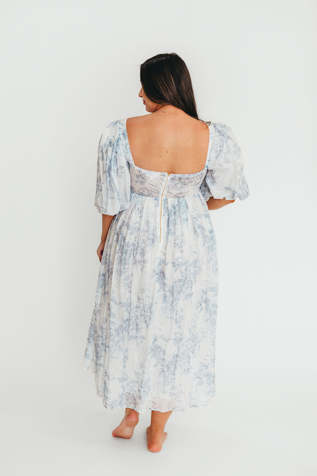 Harlow Maxi Dress - Light Blue Floral Maternity Dress | Bump Friendly & Size Inclusive (S-3XL) | Perfect for Pregnancy, Beach Vacations & Summer Weddings
