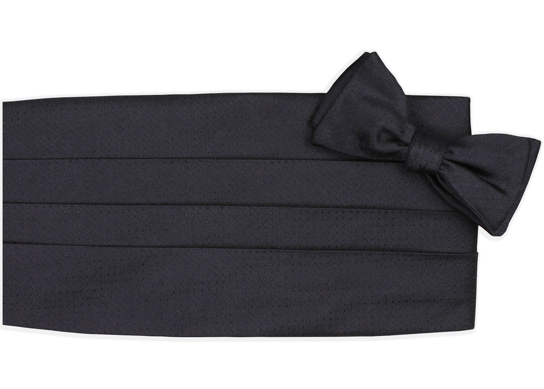 Midnight Blue Spin Dot Cummerbund Set - Elegant Formal Wear Accessory for Weddings, Prom & Black Tie Events