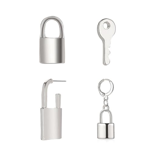 4 pcs Lock Key Silver