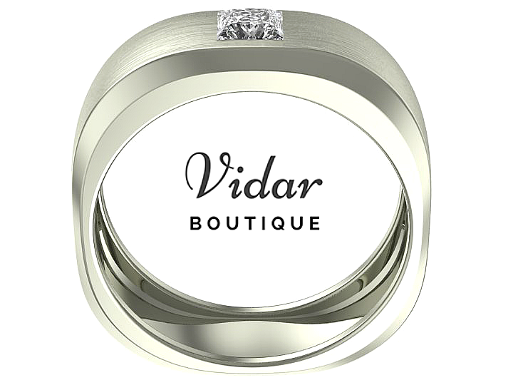 Exquisite Princess Cut Diamond Men's Wedding Band - Elegant & Durable for Proposals, Engagements & Anniversaries