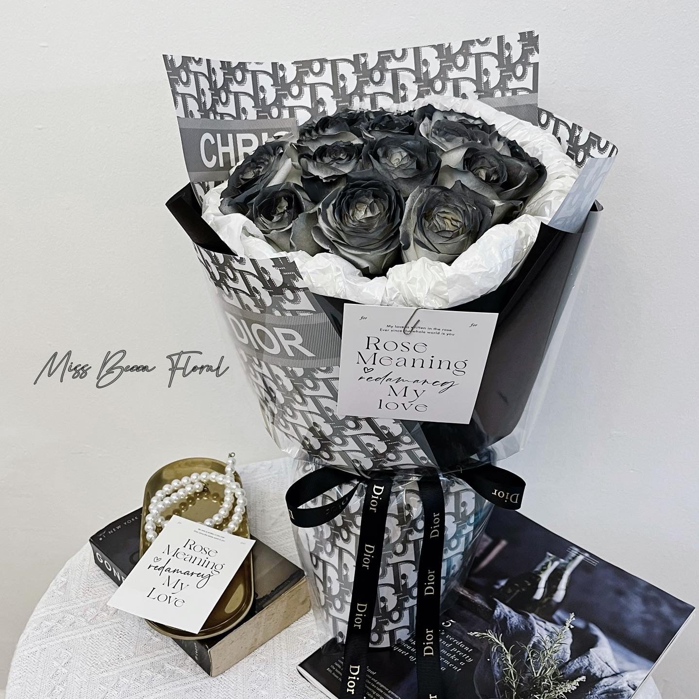Beautiful Grey Rose Flower Bouquet - Premium Artificial Silk Roses for Home Decor, Wedding Centerpieces, Romantic Gifts & Party Arrangements