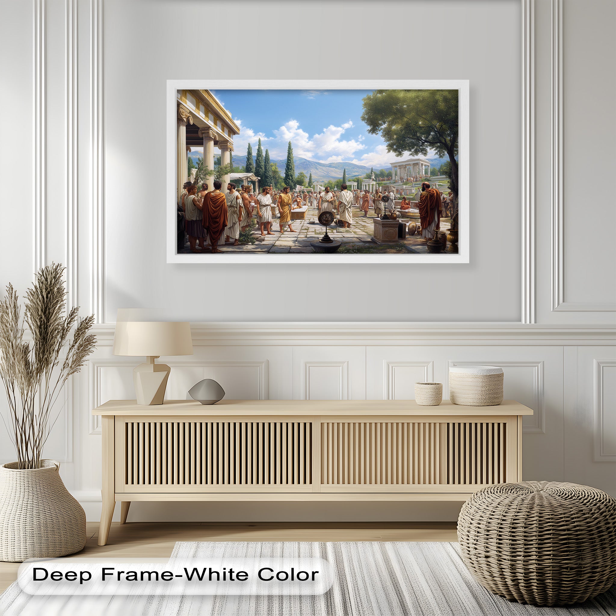 Agora of the Ancients - Greek Mythology Oil Painting Wall Art for Home Decor, Office & Gift