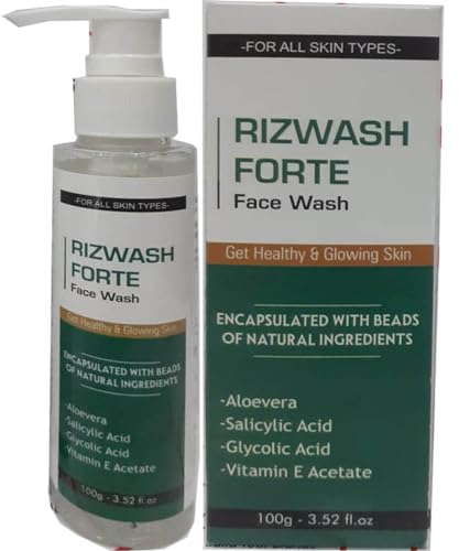 Rizwash Forte Face Wash for Acne & Oily Skin - Pack of 2 | Gentle Daily Cleanser for Men & Women | Perfect for Morning & Night Skincare Routine