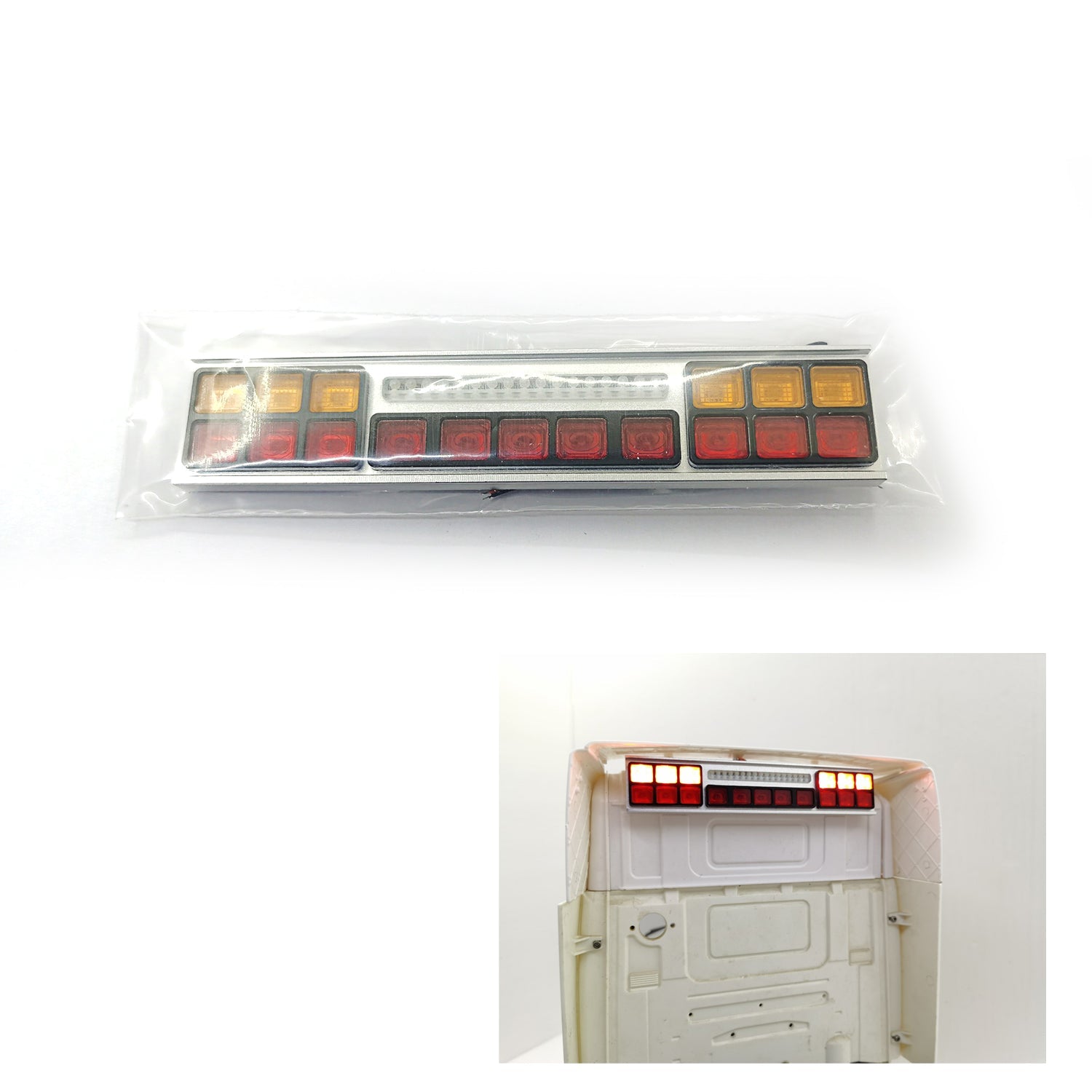 1/14 Scale LESU Tamiya RC Tractor Truck LED Light Kit - Cab Roof & Rear Lamps with Degree Scale for Realistic Model Truck Lighting (Perfect for RC Construction Vehicle Displays & Nighttime Operation Scenes)
