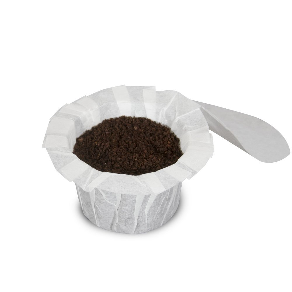 Premium EZ-Cup Paper Coffee Filters with Patented Lid - 450 Count (9-Pack) - Compatible with Keurig Single-Serve Coffee Makers & Pods - Ideal for Home, Office, and Travel Use