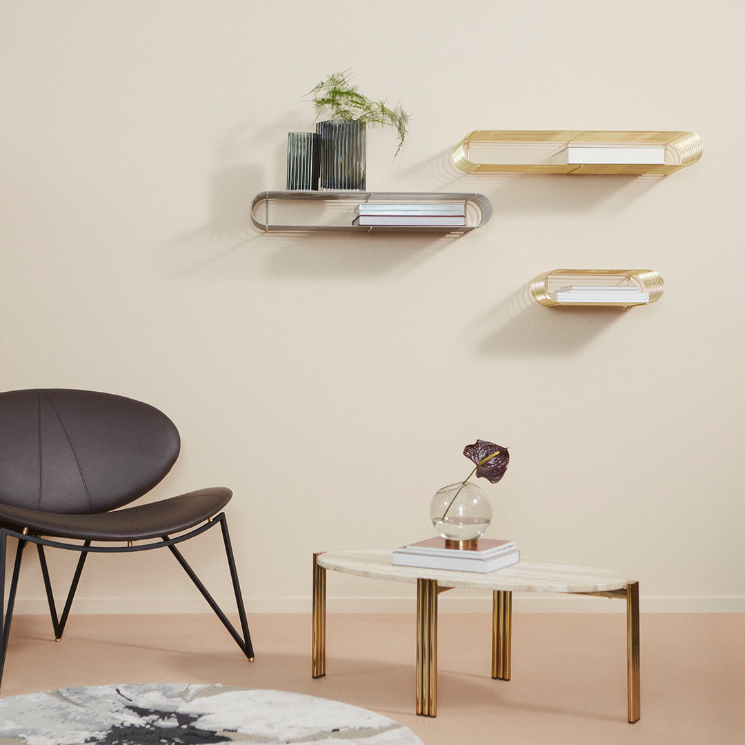 Curved Wall Shelf - Modern Floating Shelves for Home Decor, Bathroom & Kitchen Storage | Perfect for Displaying Books, Plants & Decorative Items