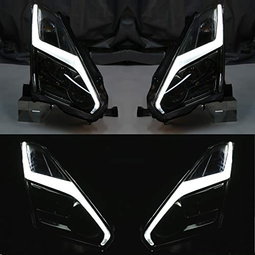 IKON MOTORSPORTS Front Bumper Cover & Headlights for 2009-2022 Nissan GT-R R35 - Factory Style Replacement Bumper & Conversion Headlamps | Perfect for Performance Upgrades & Car Restoration Projects