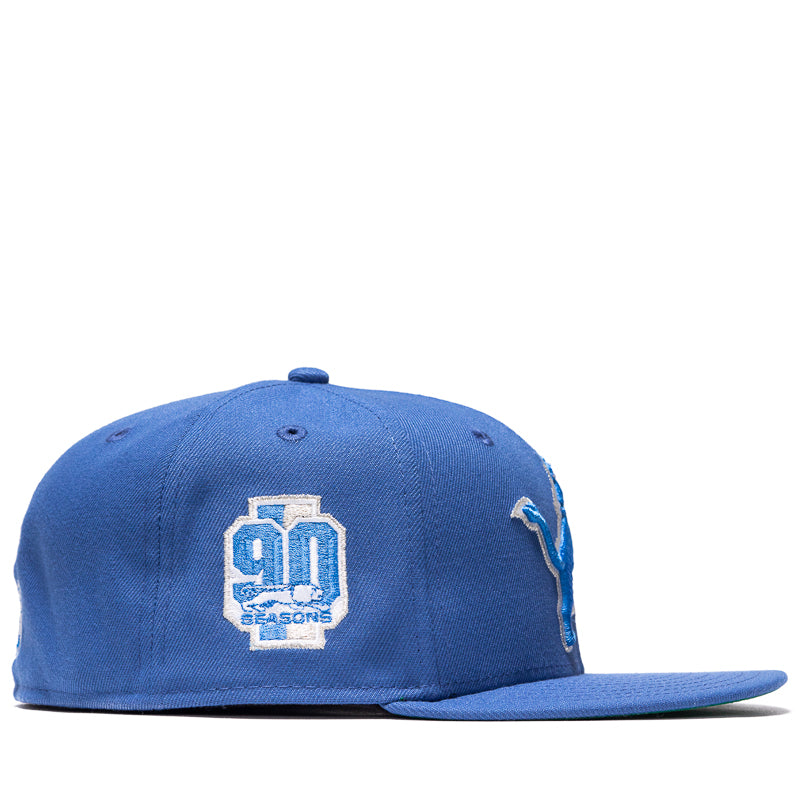 New Era Detroit Lions 59FIFTY Fitted Cap - Indigo Blue Snapback Hat for NFL Football Fans & Streetwear Style