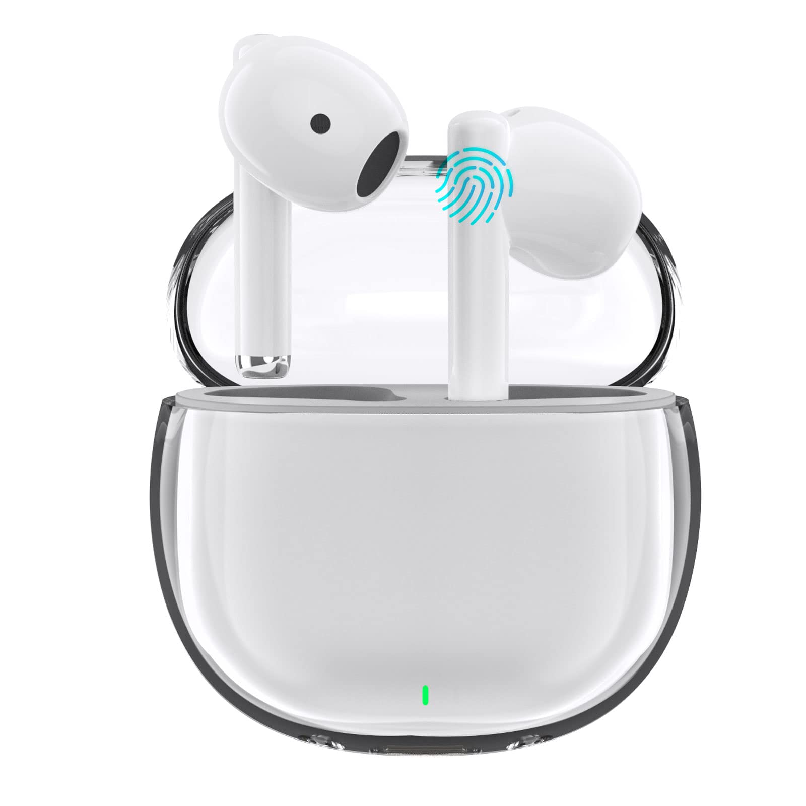 ACAGET Wireless Bluetooth Earbuds with Earhooks - Touch Control Sports Earphones with Built-in Mic for Samsung Galaxy S24/S23/S22 & iPhone 16/15/14/13 Series - Perfect for Running, Gym Workouts and Outdoor Activities