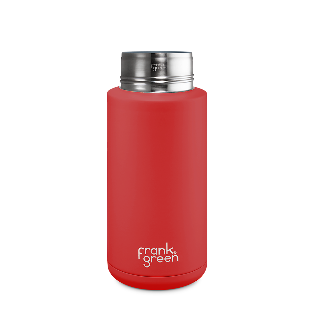 Eco-Friendly Ceramic Reusable Water Bottle - 34oz (1000ml) Leak-Proof & Insulated - Perfect for Gym, Hiking, Office & Travel