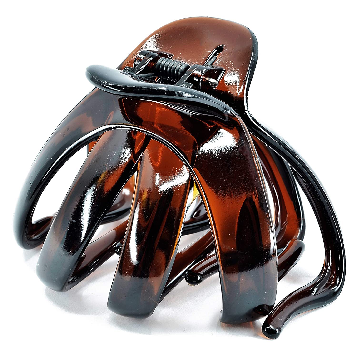 Camila Paris AD716 2PK French Octopus Hair Clips - Large Hair Claws for Thick & Long Hair - Strong Grip Durable Women's Hair Accessories for Girls & Women - Perfect for Ponytails, Buns & Updos - Made in France