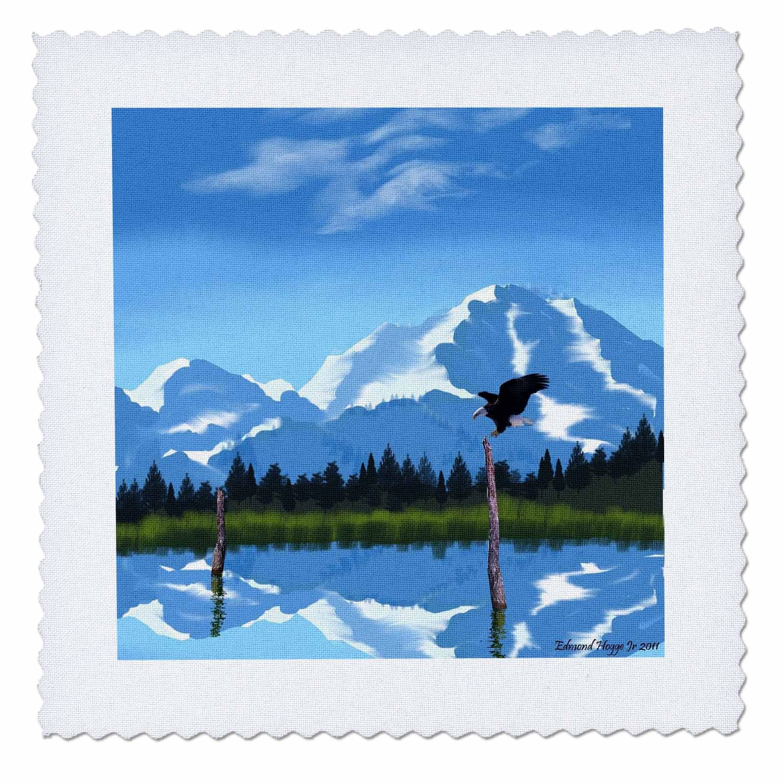 3D Rose Mount McKinley Alaska Quilt Square 14
