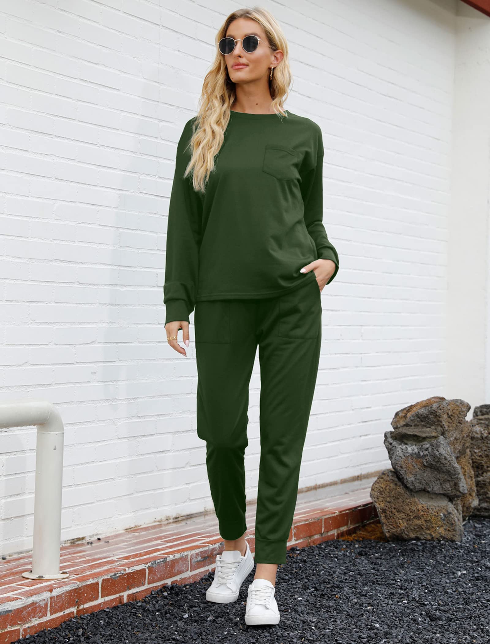 Bofell Women's 2-Piece Lounge Set - Soft Travel Outfits & Trendy Sweatsuits, Comfy Pajama Set for Home, Vacation & Casual Wear 2024